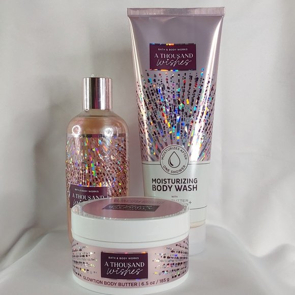 Bath & Body Works Other - BATH & BODY WASH 3-PIECE 'A THOUSAND WISHES' BODY CARE SET WASH,BUBBLES,BUTTER